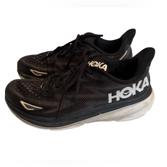 Hoka Other - Hoka One One Clifton 9 Black Trail Running Shoes Men’s 11.5D